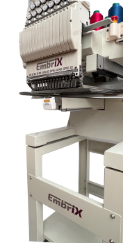 Embroidery machine with small arm