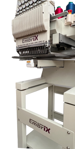 Embroidery machine with small arm