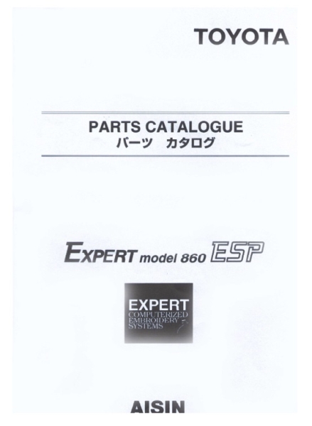Parts Catalogue TOYOTA AD860