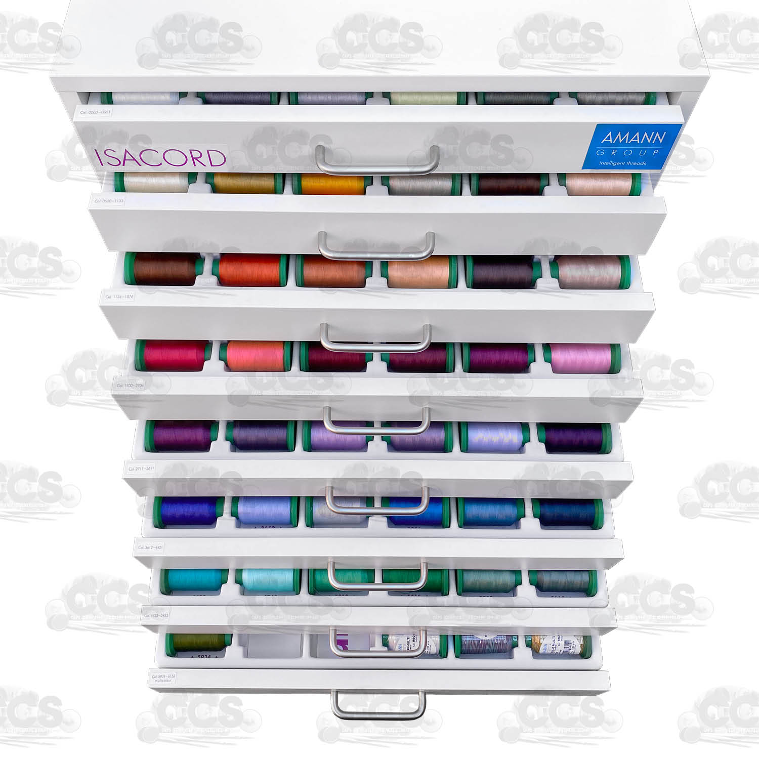 Amann Musterkoffer 390 Schubladenmöbel Isacord 40